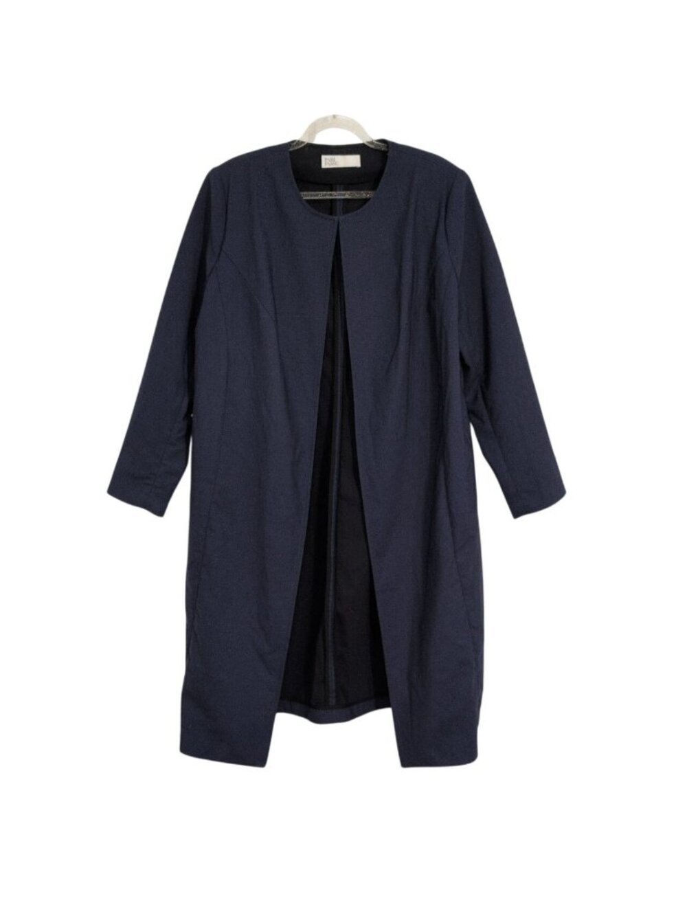 Pari Passu 1D Wool Blend Side Split Jacket Womens Size 12 Navy Blue Modified Hou